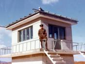 A North Korean watchtower in the Joint Security Area in March 1976