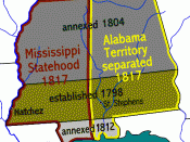Mississippi Territory and Alabama Territory