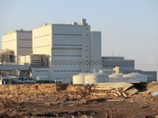 English: Haramachi Thermal Power Plant in Minamisōma, Fukushima after the tsunami.