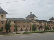 English: The exterior of the Sam Houston Village Residence Hall at Sam Houston State University, Huntsville, Texas, USA.