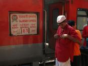 Carriage B5 of the Mumbai Rajdhani, the fastest train on the Mumbai-Delhi route. Still takes 16 hours, though...