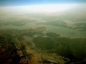 English: Snap of Mangrove forest in vicinity of Port Qasim, Karachi. Taken from plane.