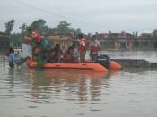 English: NDRF Rescue Operation during Kosi Flood Bihar