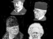 The Four Greats. Clockwise from top left: Kielland, Lie, Ibsen, and Bjørnson.