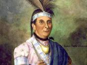 Watercolor portrait of Joseph Brant (Thayendanegea)