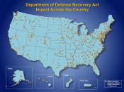 English: DOD Recovery Act impact across the country.