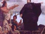 Father Jacques Marquette with Indians.