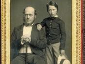 English: 1854 portrait of Henry James Sr. & Henry James Jr.