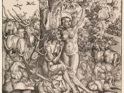 Adam & Eve woodcut by Lucas Cranach the Elder