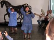 English: Native Alaskan dancers at the University of Alaska museum