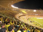 English: A view to Maracanã Stadium in Rio de Janeiro, Brazil. World Cup 2010 qualifying match between Brazil and Ecuador.