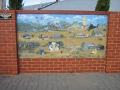 English: Painting in the Parking Bay, Main Street of Karoonda