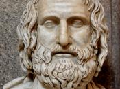 Bust of Euripides. Marble, Roman copy after a Greek original from ca. 330 BC.