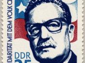 An East German stamp commemorating Allende