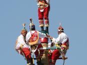 English: The Flying Men dancing on a pole, part of an ancient Mexican tradition. Check out the whole dance here http://www.flickr.com/photos/spytodie4/4313216547/