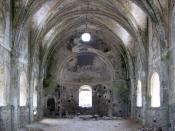 Inside an abandoned Greek Orthodox church at Kayaköy village near Fethiye, Turkey.