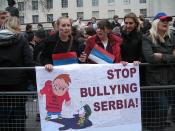 Demonstration in London supporting Serbia