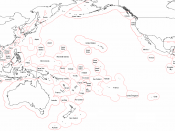 Political map of Oceania - based on EEZ borders