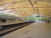 The Bukit Jalil LRT station (Sri Petaling Line), Klang Valley, Malaysia.
