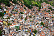 English: inside rocinha favela rio de janeiro brazil 2010