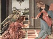Sandro Botticelli's Annunciation, painted from 1489-1490, is an example of Quattrocento art.