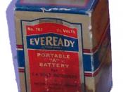 English: Eveready #742 1½ Volts, Portable 