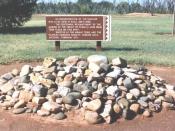 English: Photo of a marker at Bosque Redondo, Fort Sumner, in New Mexico