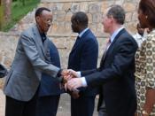 English: President Kagame and Paul Farmer at Butaro opening.