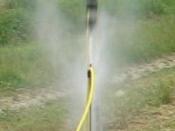 Launch of a water rocket