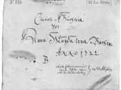 Frontispiece of Bach's Clavier-Büchlein vor Anna Magdalena Bach, composed in 1722 for his second wife