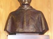 Bust of Gregor Johann Mendel at Mendel University of Agriculture and Forestry in Brno, the Czech Republic.