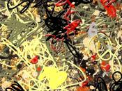 English: Action painting - own work. Somewhat similar to Jackson Pollock
