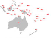 Distribution of standard cross-cultural sample cultures in Australia and Oceania