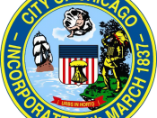 English: Source: http://www.chicagob2b.net/links/pages/CitySeal1.gif This image is a copy of the official seal of the City of Chicago, Illinois, as designed and adopted by the City in 1905. As such, it is a work authored before 1922, and is therefore in t