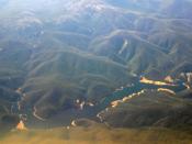 English: Aerial view of Corin Dam Australian Capital Territory from west