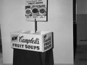 Continental Can Company, store display for Campbell's fruit soups