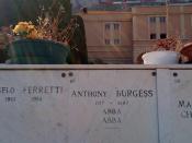 English: The resting place of the ashes of Anthony Burgess, author, in Monaco cemetry.