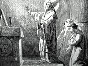 English: Pope Saint Gregory VII saying Mass (inspired by the Holy Spirit)