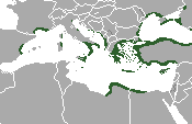 English: Locator map depicting the ancient Greek world, c. 550 BC