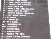 English: Set list for a Dixie Chicks concert, Madison Square Garden, from the Top of the World Tour