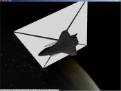 Solar Sail with Shuttle for Scale