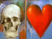 'Study for This Sovereign Life', oil painting with sand by Jim Dine, 1985