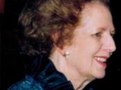 Profile photo of former Prime Minister Margaret Thatcher