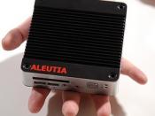 English: Photograph of an Aleutia mini-itx computer.