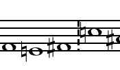 Gruppen tone row (Stockhausen 1963b, 116; Harvey 1975, 58; Misch 1998, 161; Whittall 2008, 185)