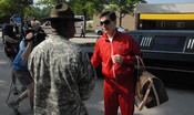 Stephen Colbert arrives at Fort Jackson, S.C., ready to report for basic combat training. He gets off on the wrong foot when he asks his drill sergeant, "Can I get a bellman?" See more at Army.mil Political humorist Colbert tackles Basic Combat 