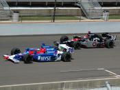 Marco Andretti (left #26) and his father Michael Andretti (right #39) practicing for the 2007 Indianapolis 500