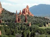 Garden of the Gods, a public park famous for its towering red rock formations.