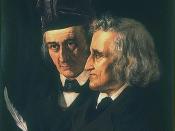 Wilhelm (left) and Jacob Grimm (right) from an 1855 painting by Elisabeth Jerichau-Baumann.