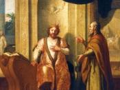 English: Nathan advises King David